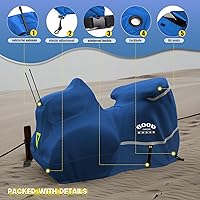 Vista 21 de Rosefray Funda para motocicleta 600D resistente para todas las estaciones, universal, impermeable, protección solar al aire libre, duradera, Negro