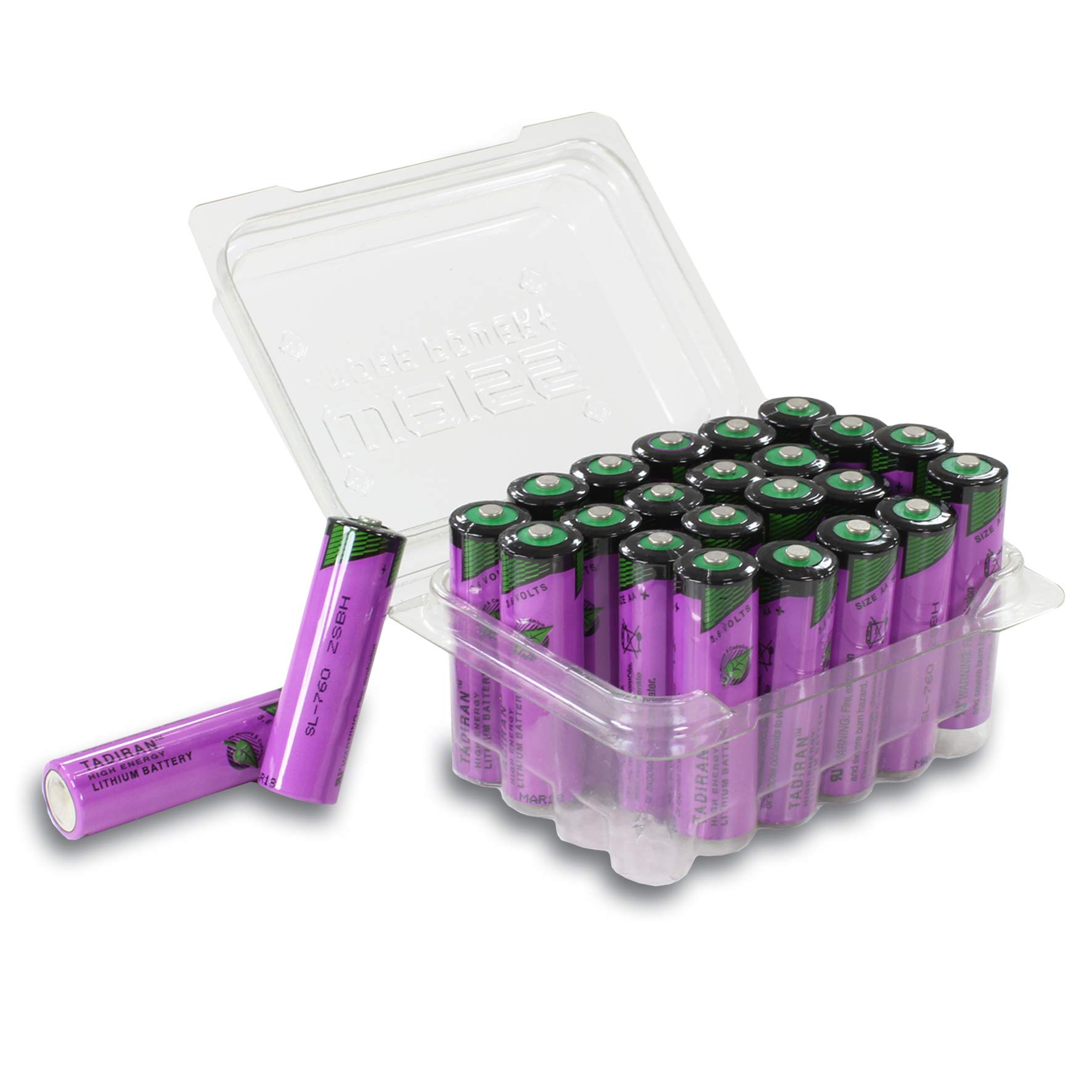 Tadiran SL-760/S - Batteria al litio Inorganic Battery SL-760 S tipo AA, in pratica confezione di batterie, colore: Bianco