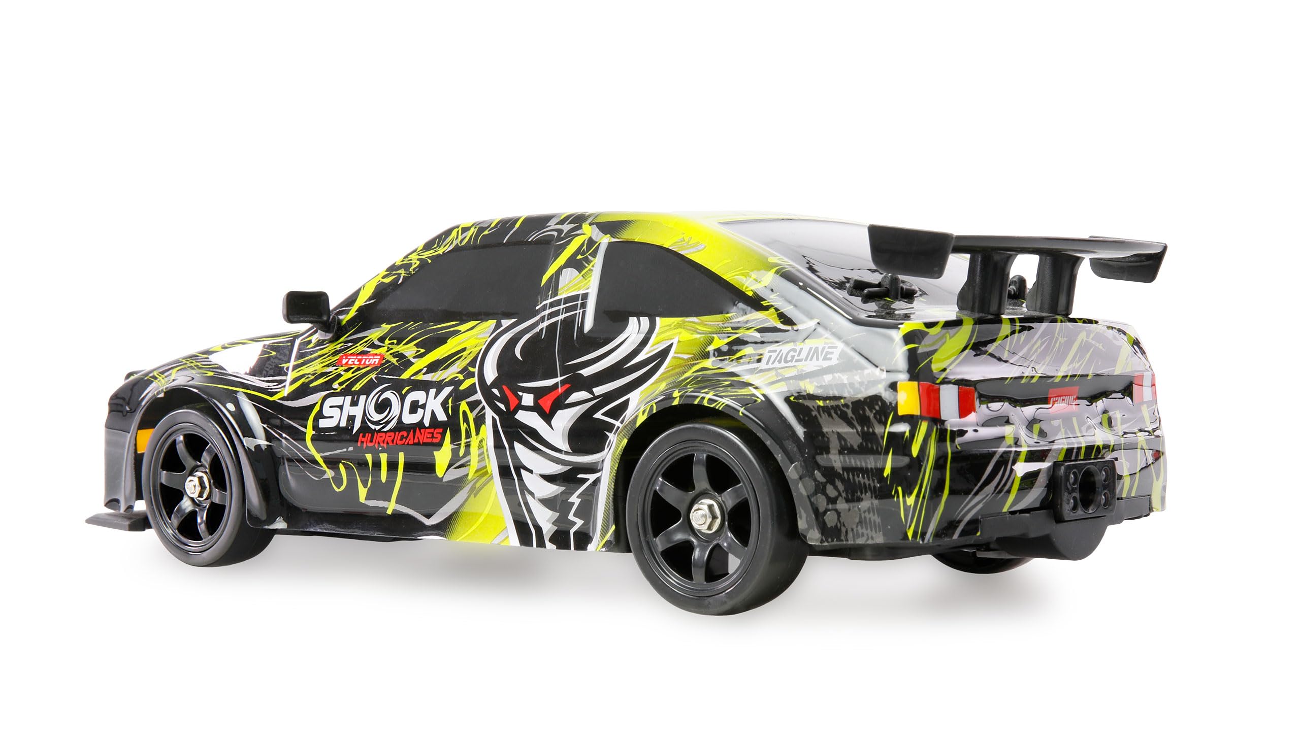 Zdalnie sterowany Drift Sport Car S12 z efektem dymu 4WD 1:16 RTR żółty dzieci od 6 lat