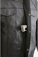 Vista 17 de Milwaukee Leather Chaleco de cuero premium para motociclista estilo club para hombre LKM SH