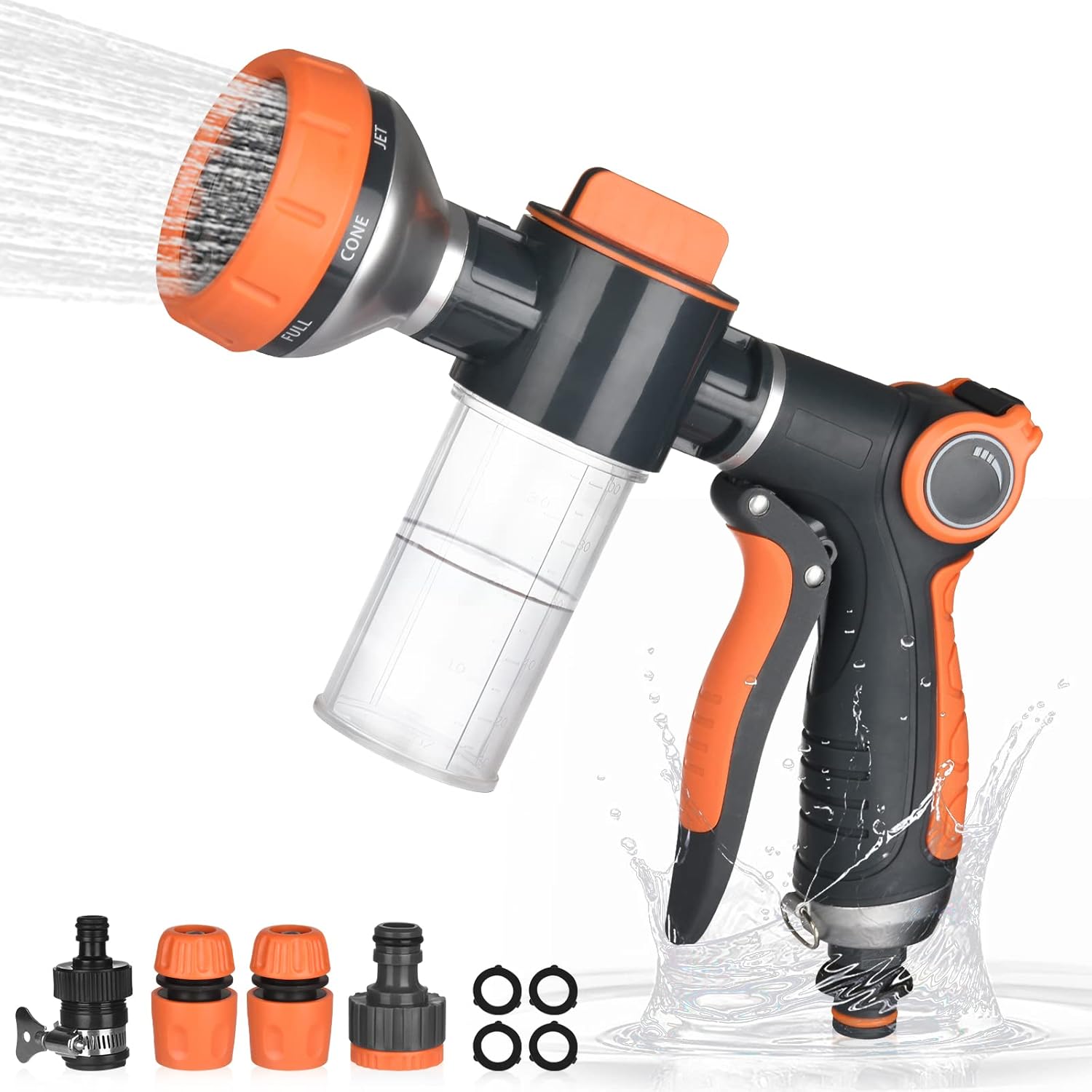 DIYARTS Garden Foam Hose Water Sprayer, Heavy Duty Hose Nozzle Sprayer