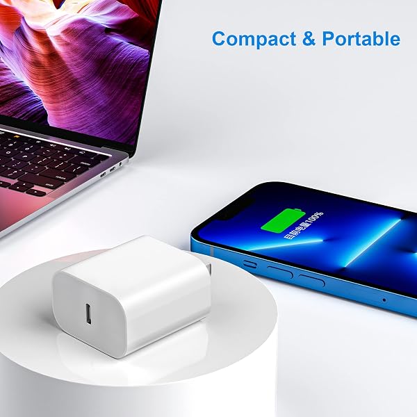 USBC Charger Block for iPhone 17 Charging Plug,MFI Certified Fast USB C Wall Cube 2Pack Power Adapter for iPhone 17/Air/16/16E Pro/Plus/Pro Max/15/14/13/12/11,for iPad Air/Mini USB-C Charge Brick Box - 5