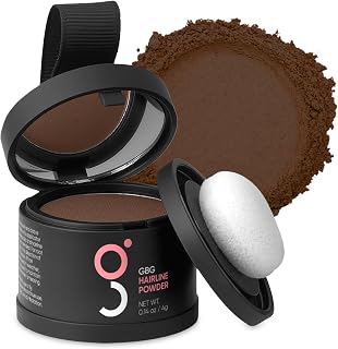 GBG Hairline Powder, Medium Brown - 48-Hour Coverage Root Touch Up Powder for Bald Spots, Instant Hair Loss Concealer & Brightening Highlights - Hair Fillers for Thinning Hair for Women & Men, 4g