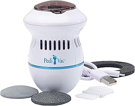Mediashop PediVac, Electric Callus/Hard Skin Remover, Rechargeable Callus Remover, Skin Rasp, Foot Care, Pedicure, 2 Attachments (Coarse and Fine)