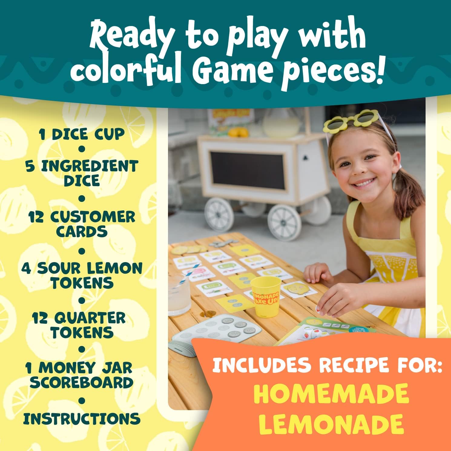 Peaceable Kingdom Lemonade Shake Up! - Cooperative Game for Kids