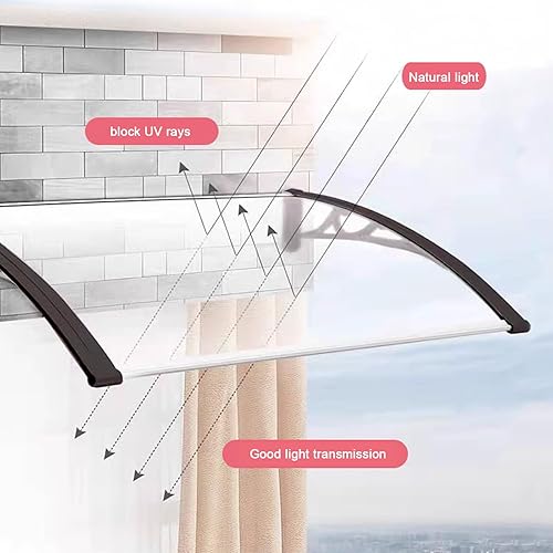 Miniatura 4 de Toldo para puerta delantera, toldo al aire libre, refugio para ventana, refugio de lluvia y lluvia, refugio de protección contra la nieve y la