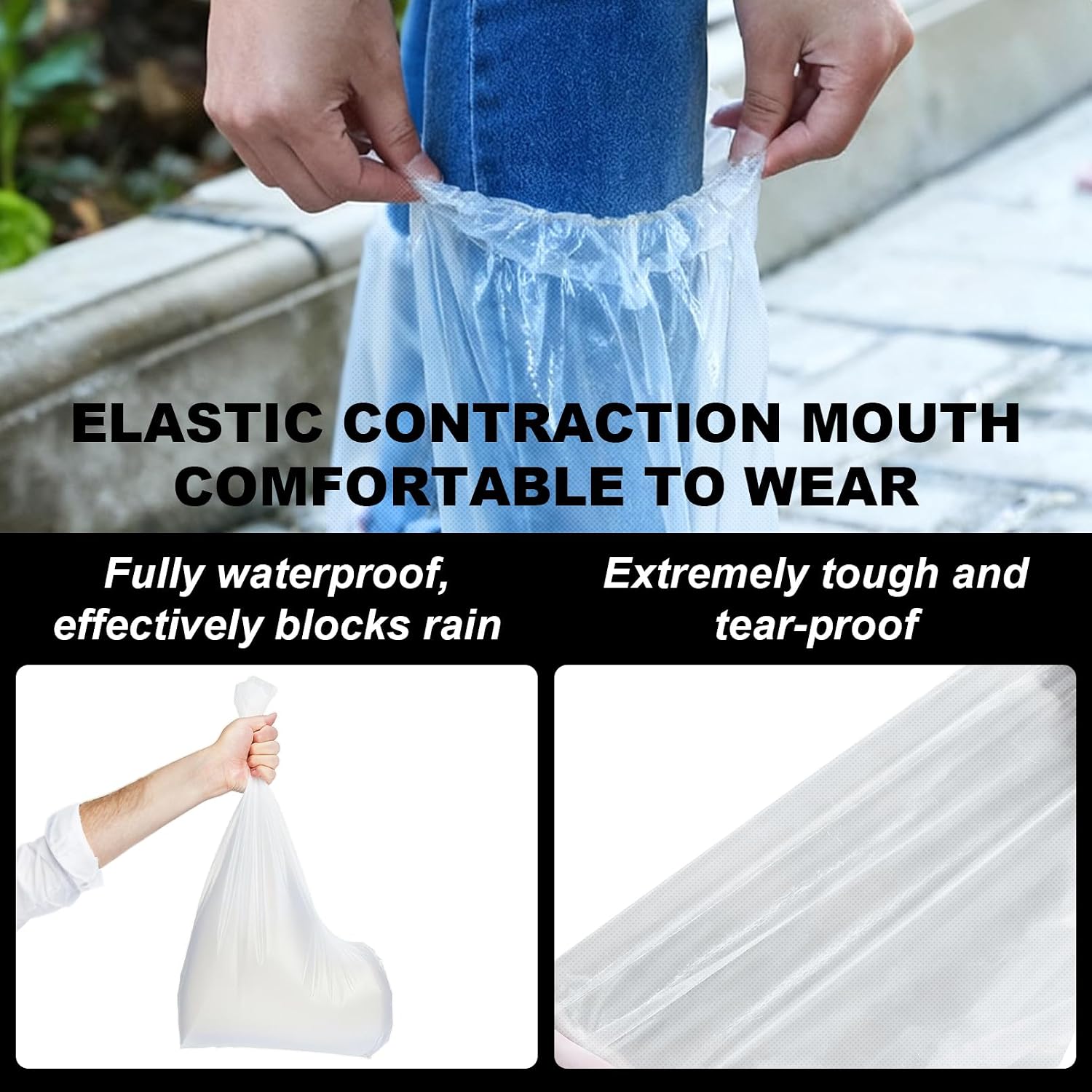 15 Pairs Rain Shoe Covers for Men Women Disposable Waterproof image 4