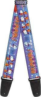 Buckle-Down Peanuts Guitar Strap | Peanuts Astronaut Snoopy Launch Poses White Multi Color Acoustic Electric Bass