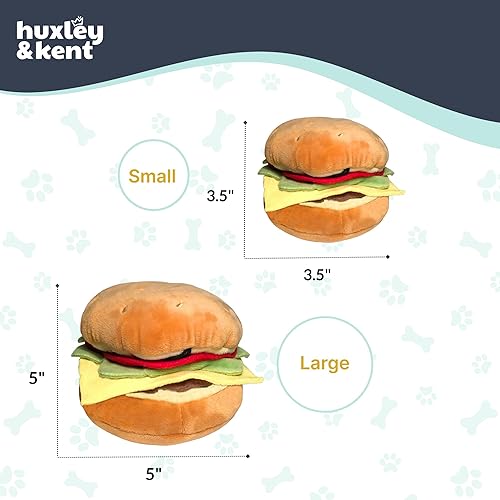 Miniatura 5 de Huxley & Kent Divertido juguete para perros con chirriador, juguetes chirriantes de felpa para perros pequeños, medianos y grandes, animal de