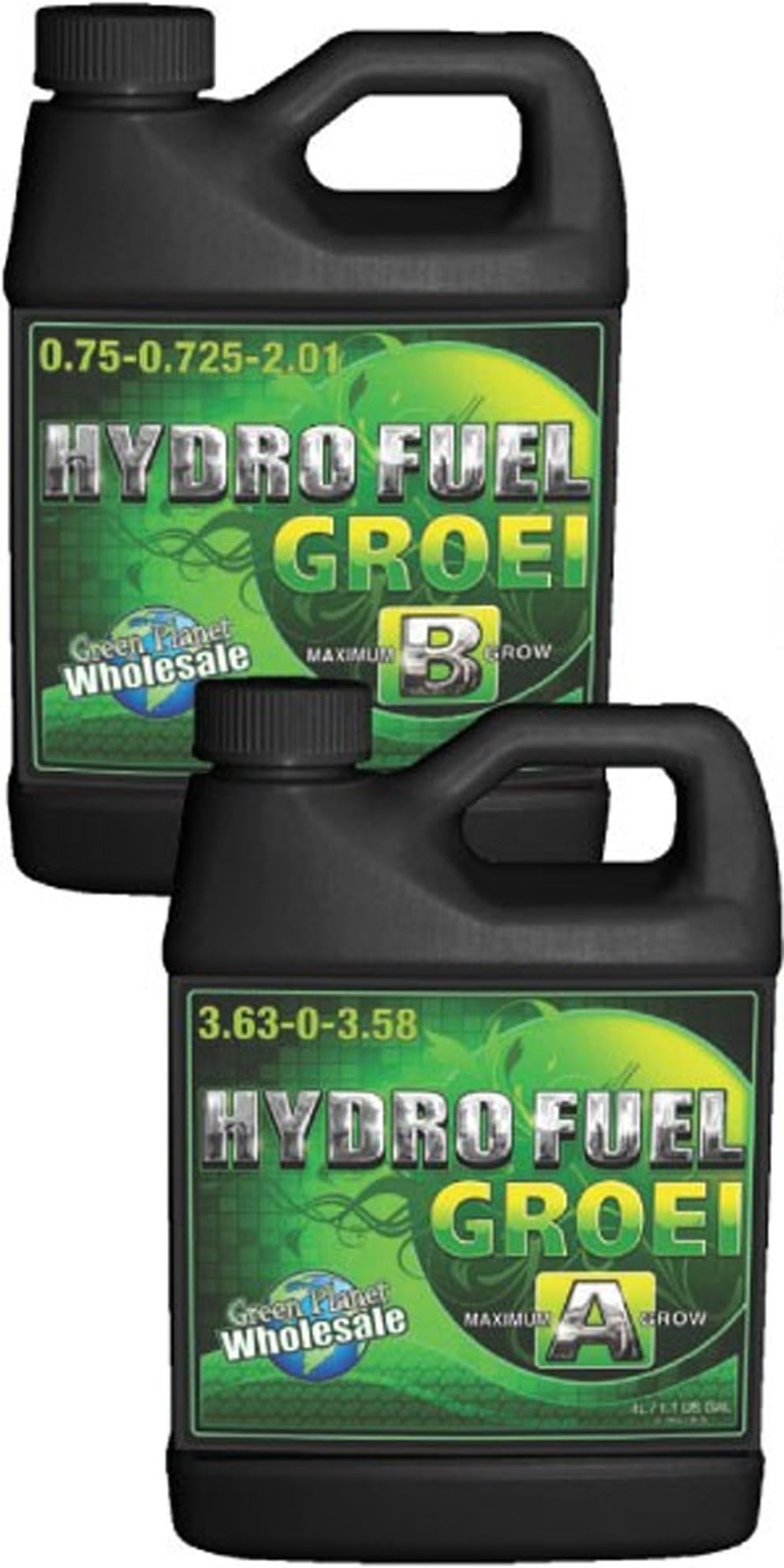Green Planet Nutrients - HYDRO FUEL Groei A & B Maximum GROW (10 Liters Groei A + 10 Liters Groei B)