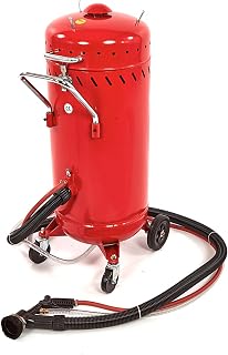 CHORREADORA DE ARENA CON SISTEMA DE ASPIRACIÓN Y TAPA PARA EXTRACCION, 80 L