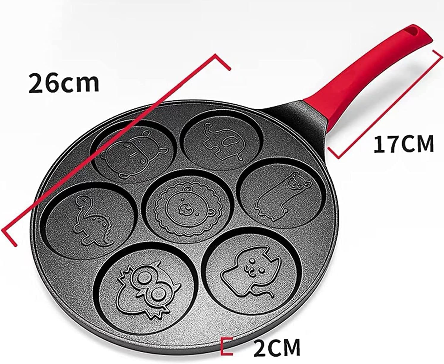 Omelet Pan,Pan Nonstick Frying Pan For Induction Hob,Kitchen Pot Smiley Face Pancake Pan Fun Enjoy Mini Pancake Omelette Pan With Double Layer Non Stick Coating Pancake Pan Breakfas