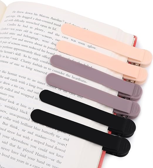 Amazon.com: SMUK 6pcs Automatic Bookmark, Silicone Book Marks for ...