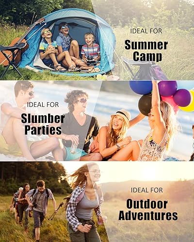 Miniatura 7 de Saco de dormir, para mochila, ligero, impermeable, para clima frío, campamento, senderismo, viajar, cacería, con bolsa de compresión, para adulto y