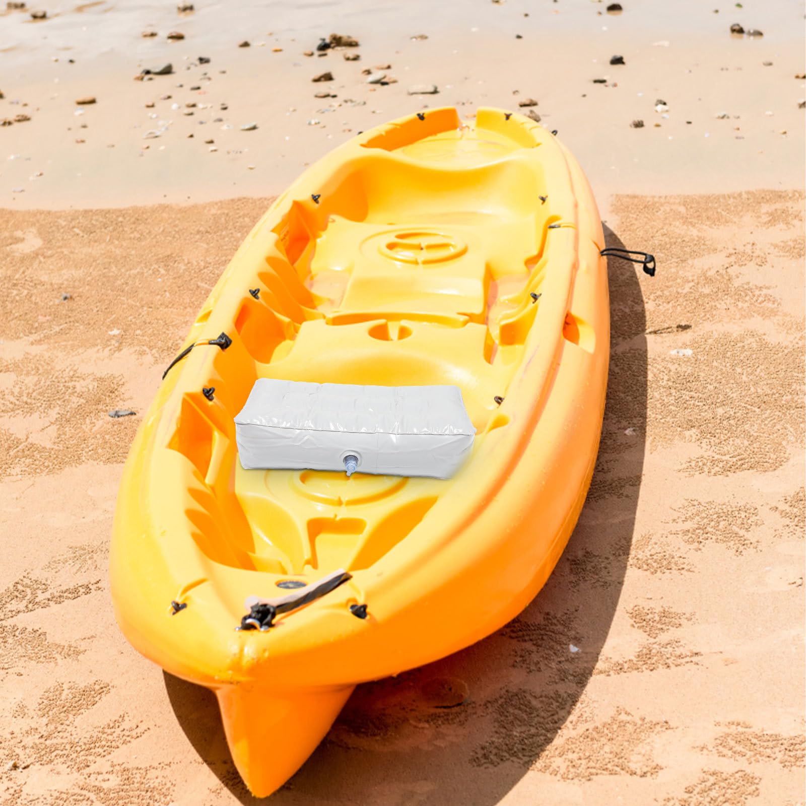 LIOOBO cuscino gonfiabile kajak seduta cuscino meritato resistente all'umidità pesca cuscino sedile per barca Outdoor Camping (bianco)