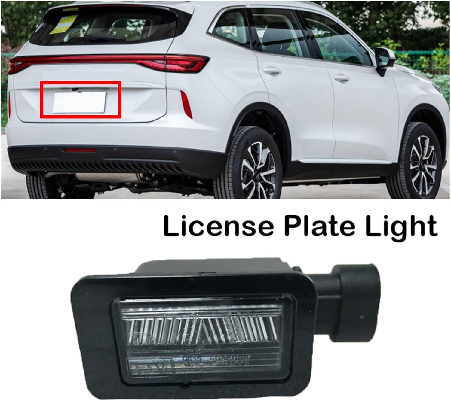 Car Rear License Plate Light Assembly 4108100XG08XA Compatible with Great Wall Voleex C30 C50 ORA R1 IQ Haval H5 H6 H9 M2 M4 Wingle 6(1pcs)
