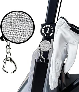 Magnetic Golf Glove Holder Clip – Strong Neodymium Magnet & Grip Pad – Attaches to Golf Cart, Bag or Belt – Keeps Gloves Dry, Fresh & Secure – Hand-Assembled Acrylic Golf Accessory for Men & Women