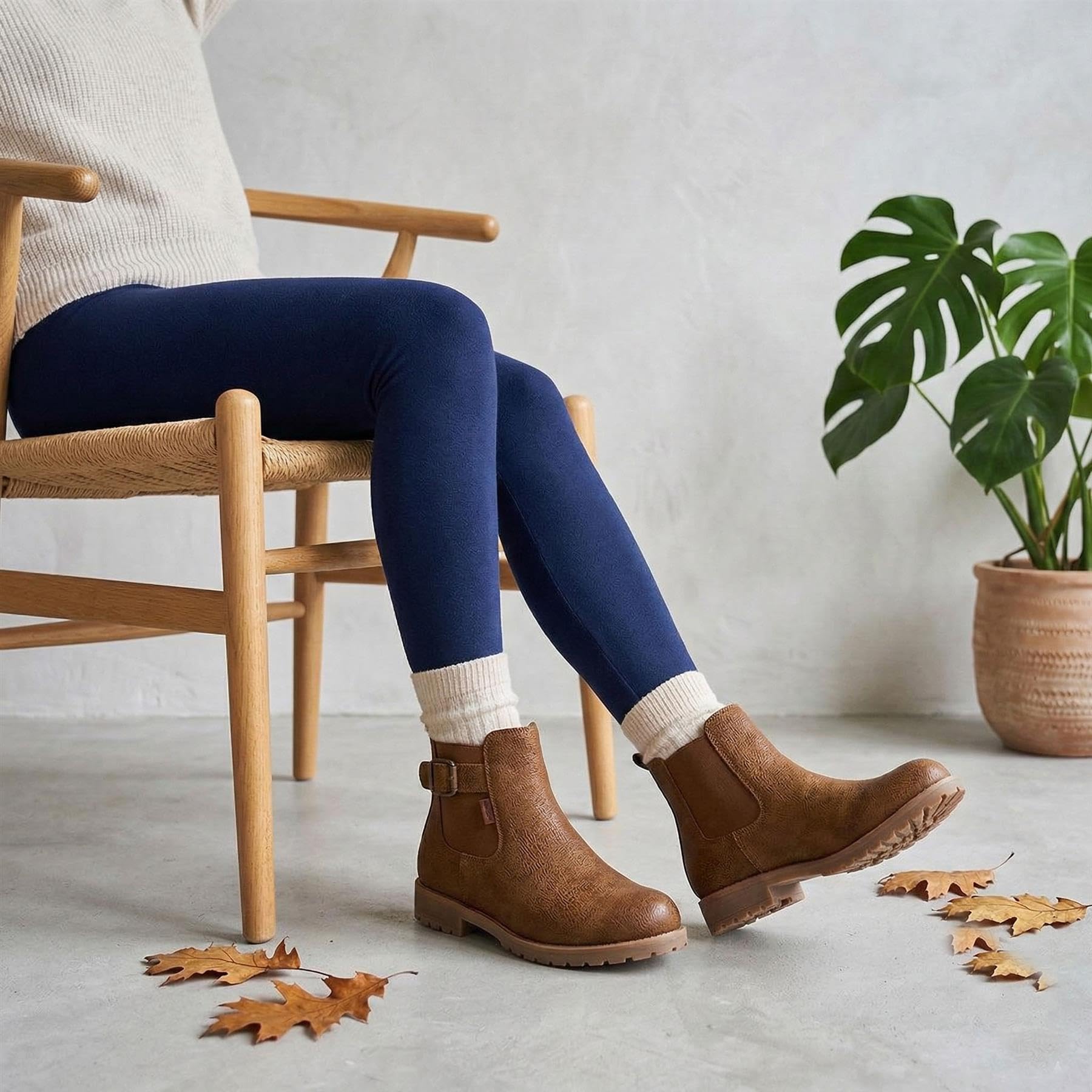 A2Z 4 Kids Stivaletti Chelsea da bambina, in finta pelle scamosciata, con cerniera e senza lacci, stivali invernali con fibbia e cinturino con fibbia, comodi stivali casual per scuola e feste, taglie