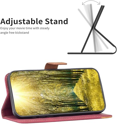 Miniatura 2 de jioeuinly Kalley Silver C Case Compatible with Kalley Silver C Phone Case Cover Flip Stand Cover PU Leather BF11 Wallet Case Red