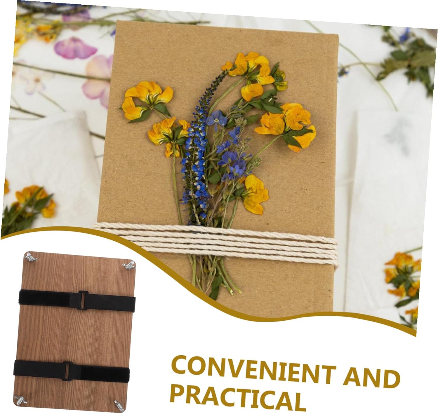 LALADEFIEE Wooden Flower Pressing Kit DIY Plant Specimen Tool for Flower Crafting and Preservation Beginner-Friendly Floral Press with Instructions for Artistic Botanical Projects