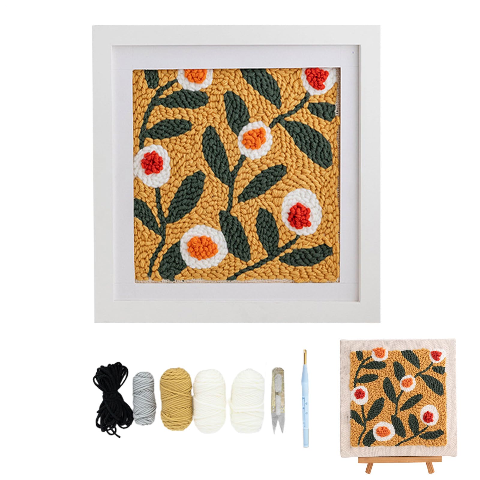 Generisch Punch Needle Set für Anfänger - einfache Handnähhen Werkzeug | Punchneedle Stickerei Set - für DIY Projekte, wie Teppich Decke Wohnaccessoires und Wohndekoration