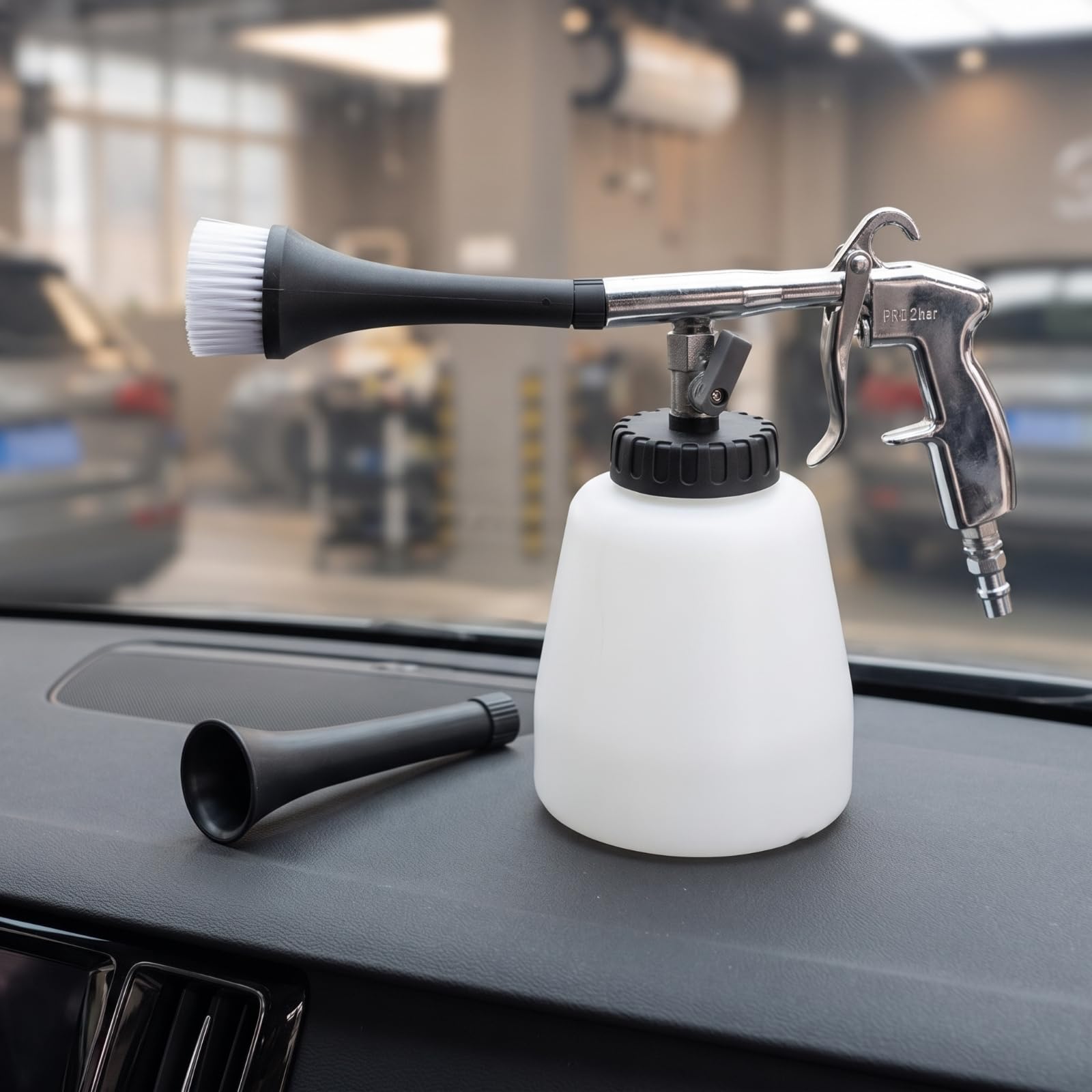 Harilla Druckluft Reinigungspistole Kfz Innenraum Blaspistole Luftdruckgerät Pistolengriff Luftdüse Aufhängeöse Metall für Armaturen Lüftungsgitter Sitze Teppich, Style to 2