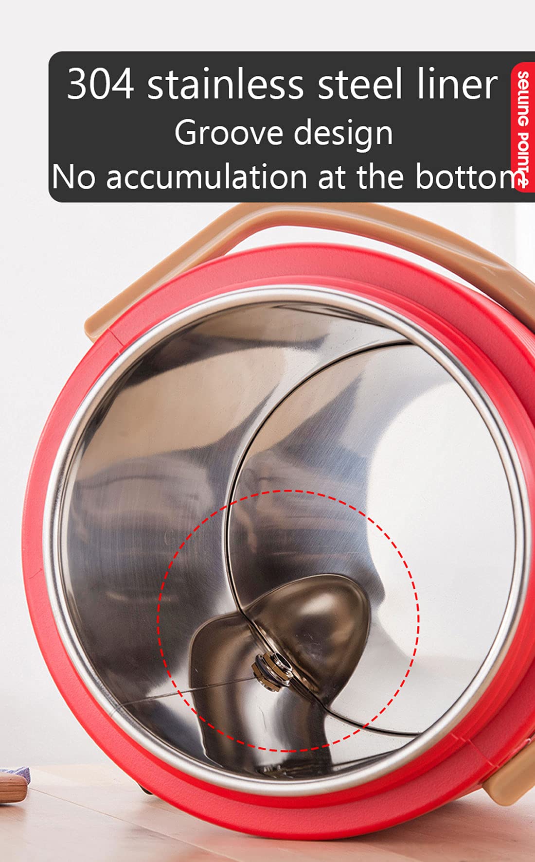 Dispensador de bebidas aislado de acero inoxidable 304, dispensador de bebidas calientes con grifo y asa para bufé comercial, mantiene el calor durante 6-8 horas
