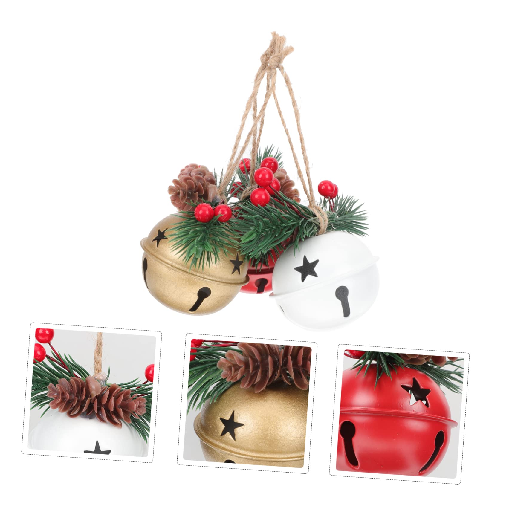 ABOOFAN 15 Piezas Decoración navideña Colgantes navideños Christmas Tree Accesorios de decoración de Navidad Campanas para Manualidades Home Decoracion Colgantes del Festival de Bricolaje