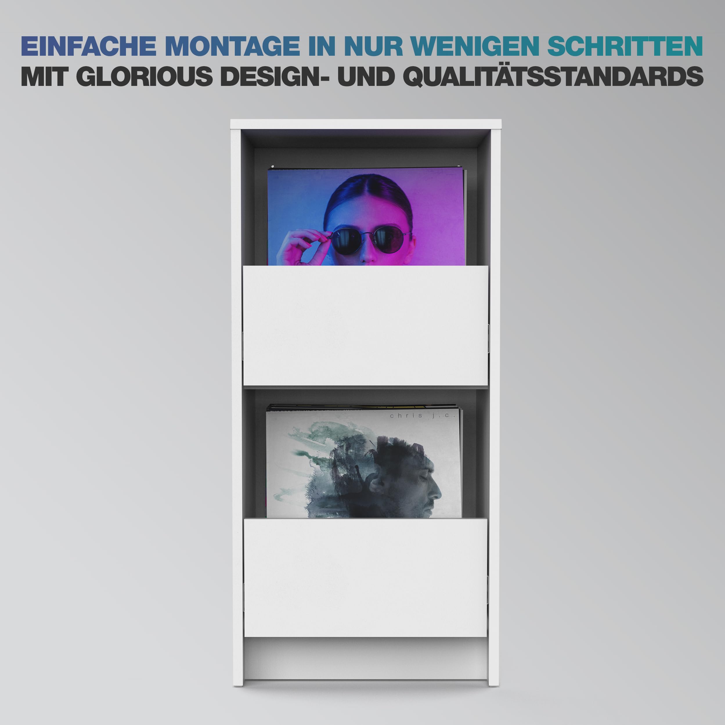 Glorious Vinyl Vault, White - Vinyl Aufbewahrung