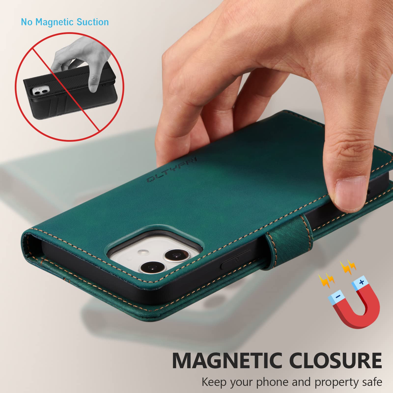 Phernykas Cover per iPhone 11 Pro Custodia Portafoglio [Blocco RFID] Premium Pelle PU [Magnetica] Wallet Libro con Porta Carte Slot Supporto Flip Case per iPhone 11 Pro, Nero