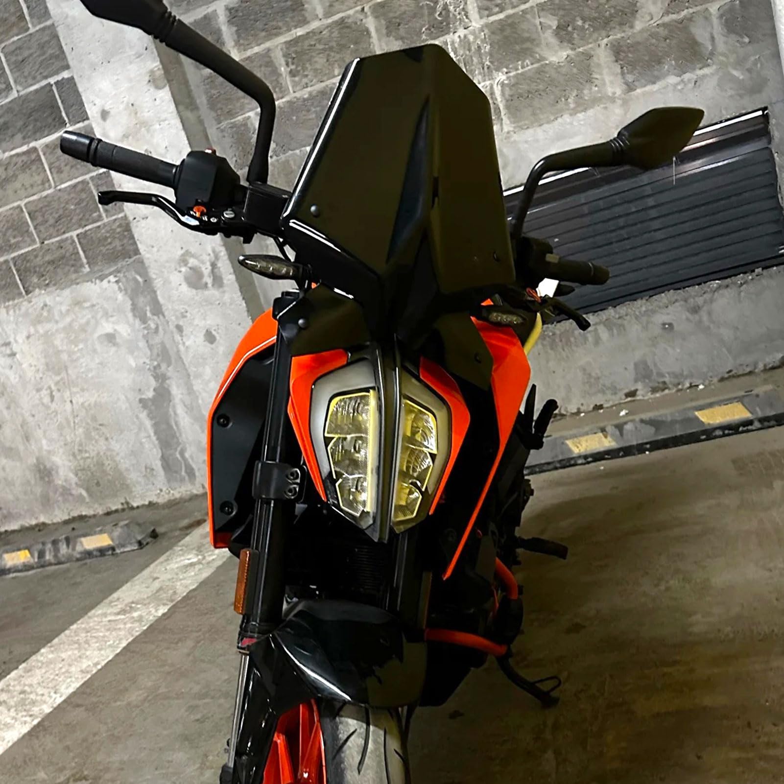 Parabrisas de Motocicleta Replacement for Duke 125 Duke 390 Duke-125 Duke-390 2017 2018 2019 2020 2021 Parabrisas Carenado Delantero Deflector de Aire (Humo Negro)
