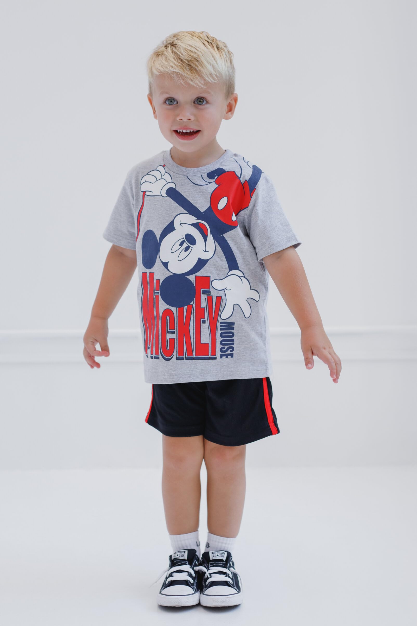 Disney Mickey Mouse Donald Duck Goofy Pluto - Conjunto de camiseta y pantalones cortos de malla para bebé a niño pequeño