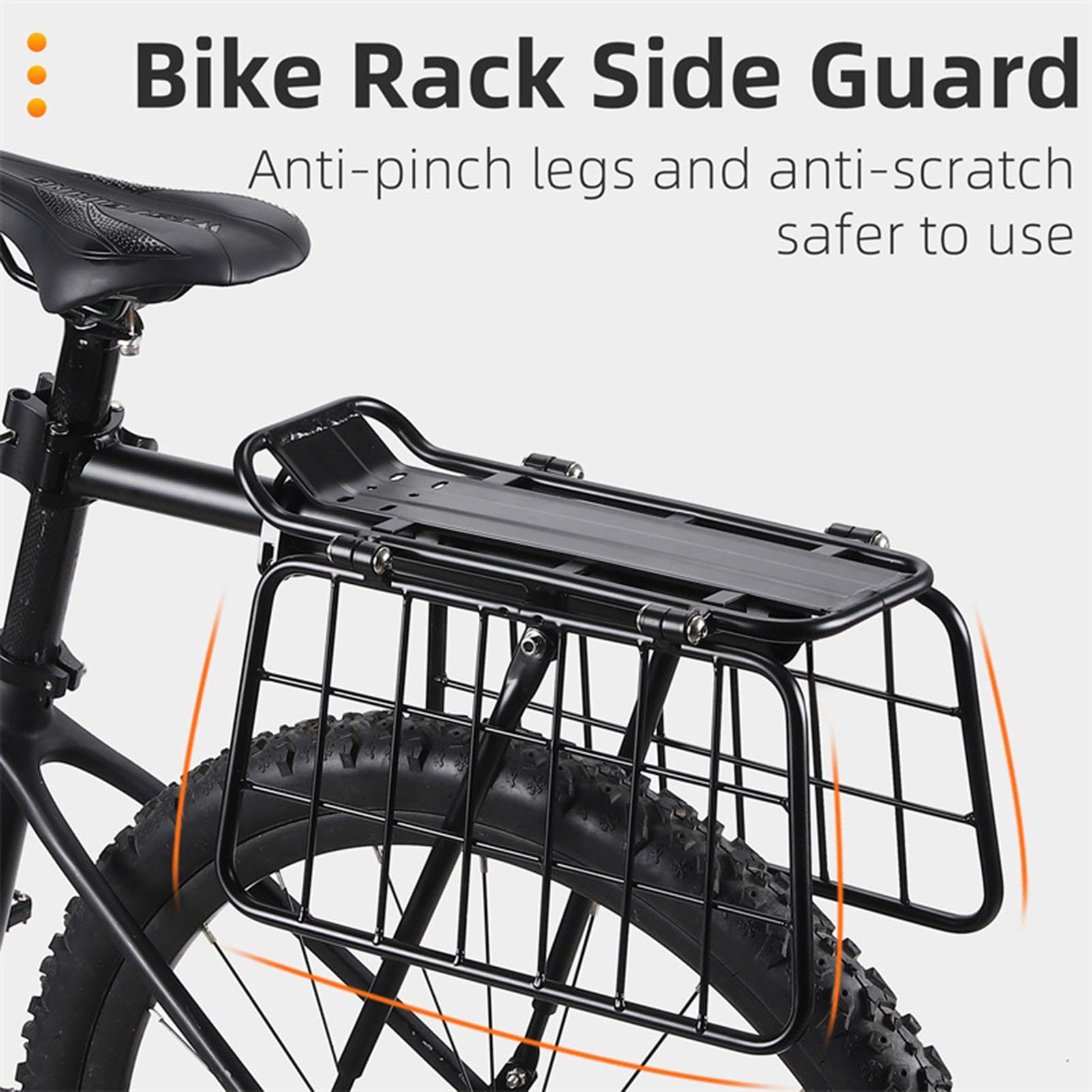 Jiawu Panier arrière de vélo de grande capacité, 20 L, fil