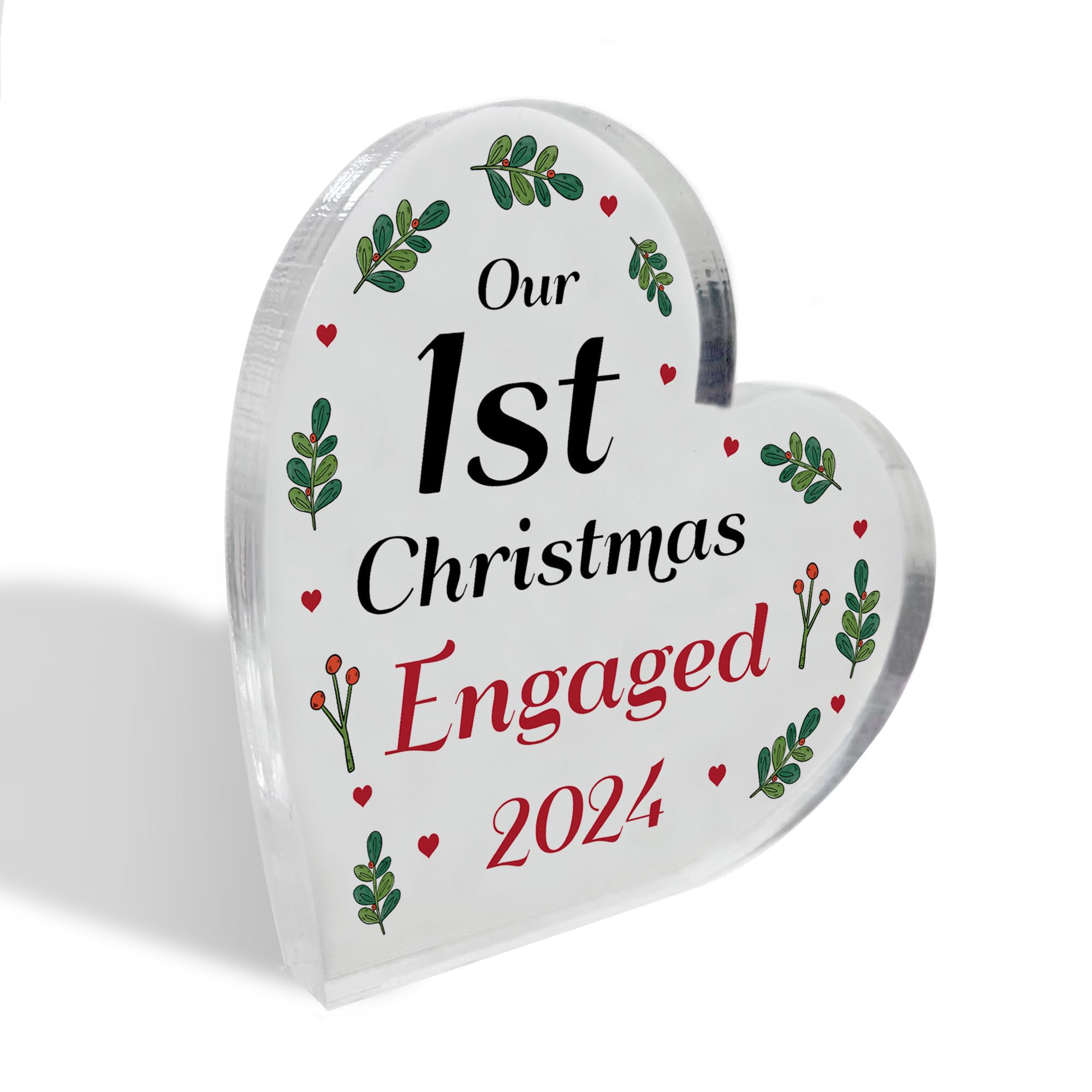 Red Ocean Our 1st Christmas Engaged Personalised Couple Gift Christmas For Couple Engagement Gift Congratulations Gifts For Him Her Keepsake Gift For Couple Engagement Present