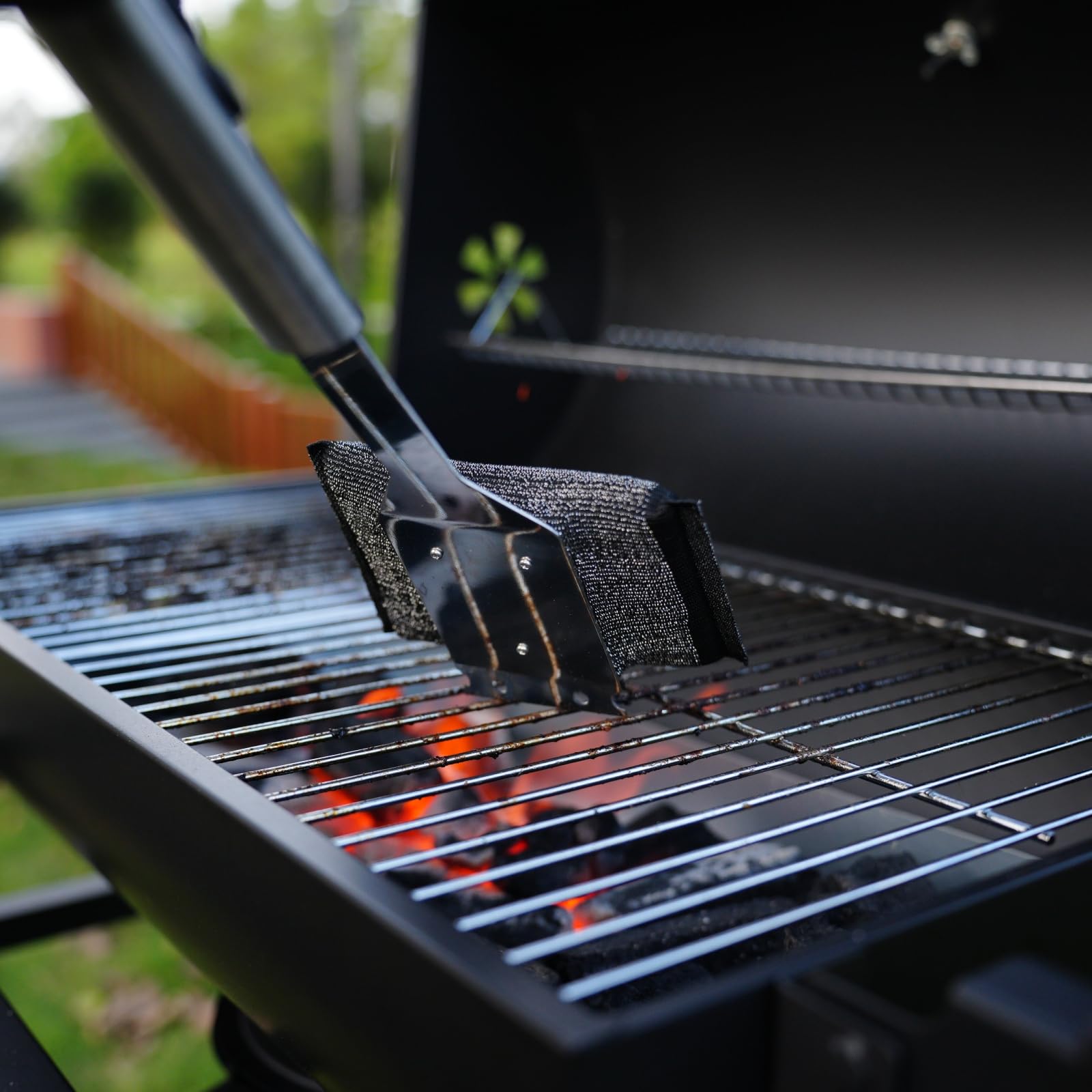 2 cepillos para parrilla, cepillo para parrilla sin cerdas, limpieza a vapor, cepillo para parrilla al aire libre, seguro y eficiente, cepillo para parrilla de barbacoa, para rejillas de hierro