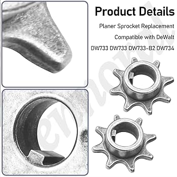 3 Pcs 285928-00 Planer Sprocket Replacement Compatible with DeWalt