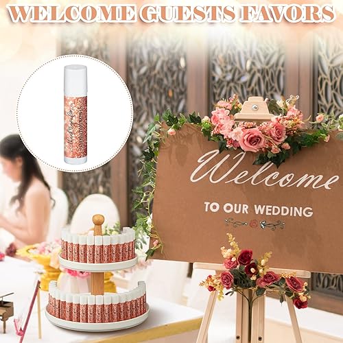 Miniatura 6 de Siifert Bálsamo labial para despedida de soltera, 50 unidades, con purpurina a granel, regalo de despedida de soltera de vainilla, bálsamo labial de