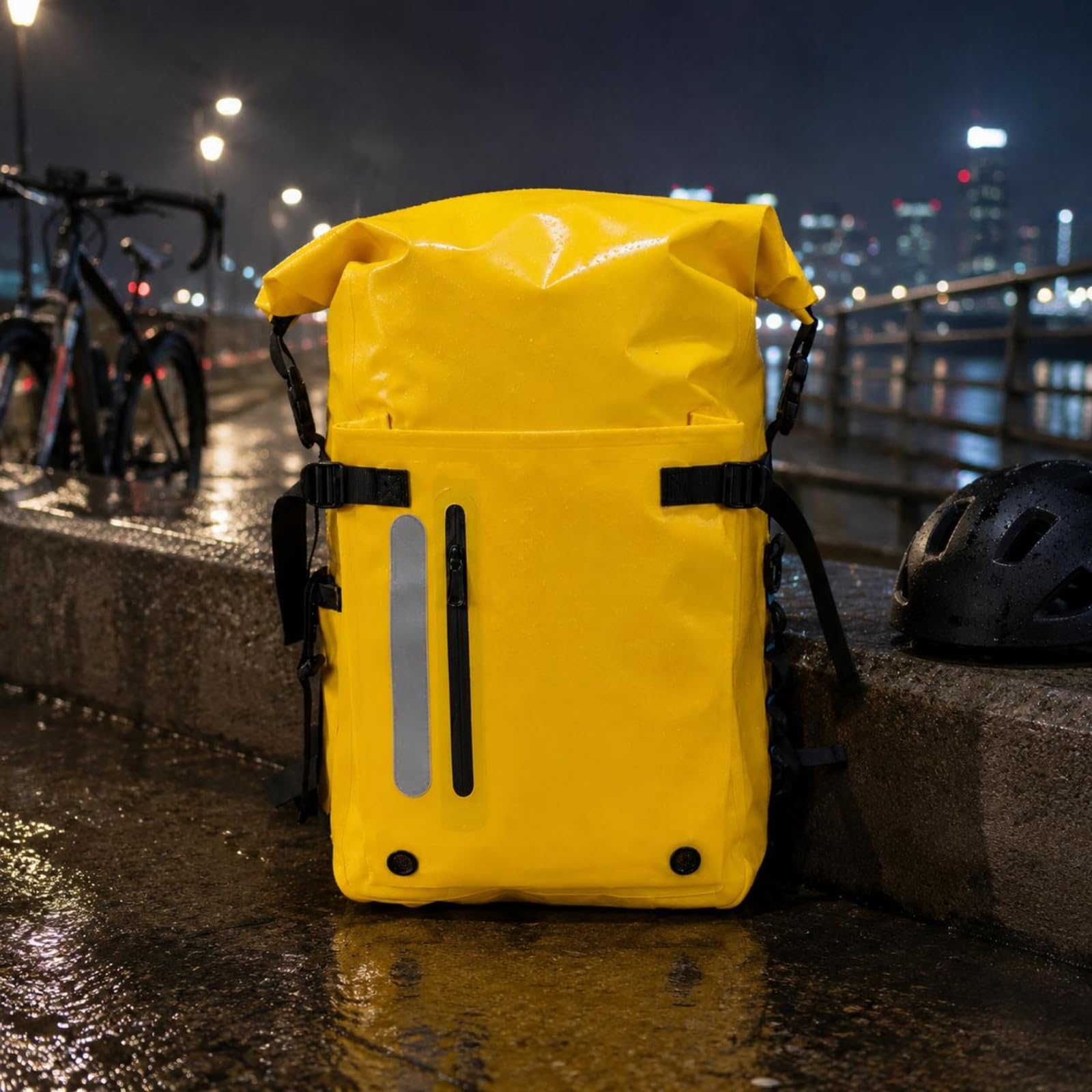 Sac à Dos Palmes Grande Capacité Équipement Nautique Enroulable Bagagerie Sportive pour Sports Aquatiques, Noir, Noir, 30L IPX-7 Étanche, Peut Être Utilisé Comme Sac De Plongée
