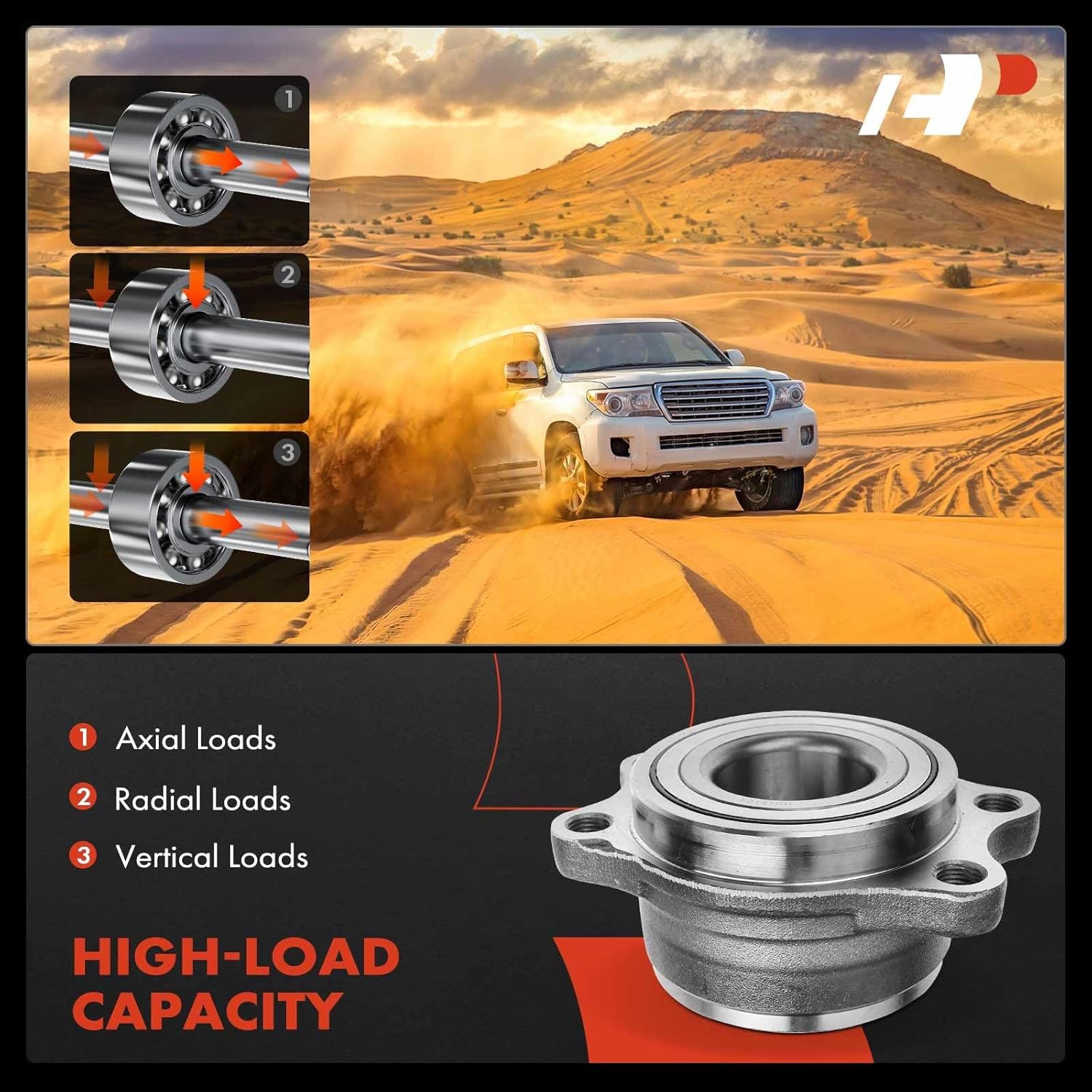 A-Premium Rear Wheel Bearing and Hub Assembly Compatible with Subaru Outback 2000-2004, Legacy 2000-2004, Baja 2003-2006