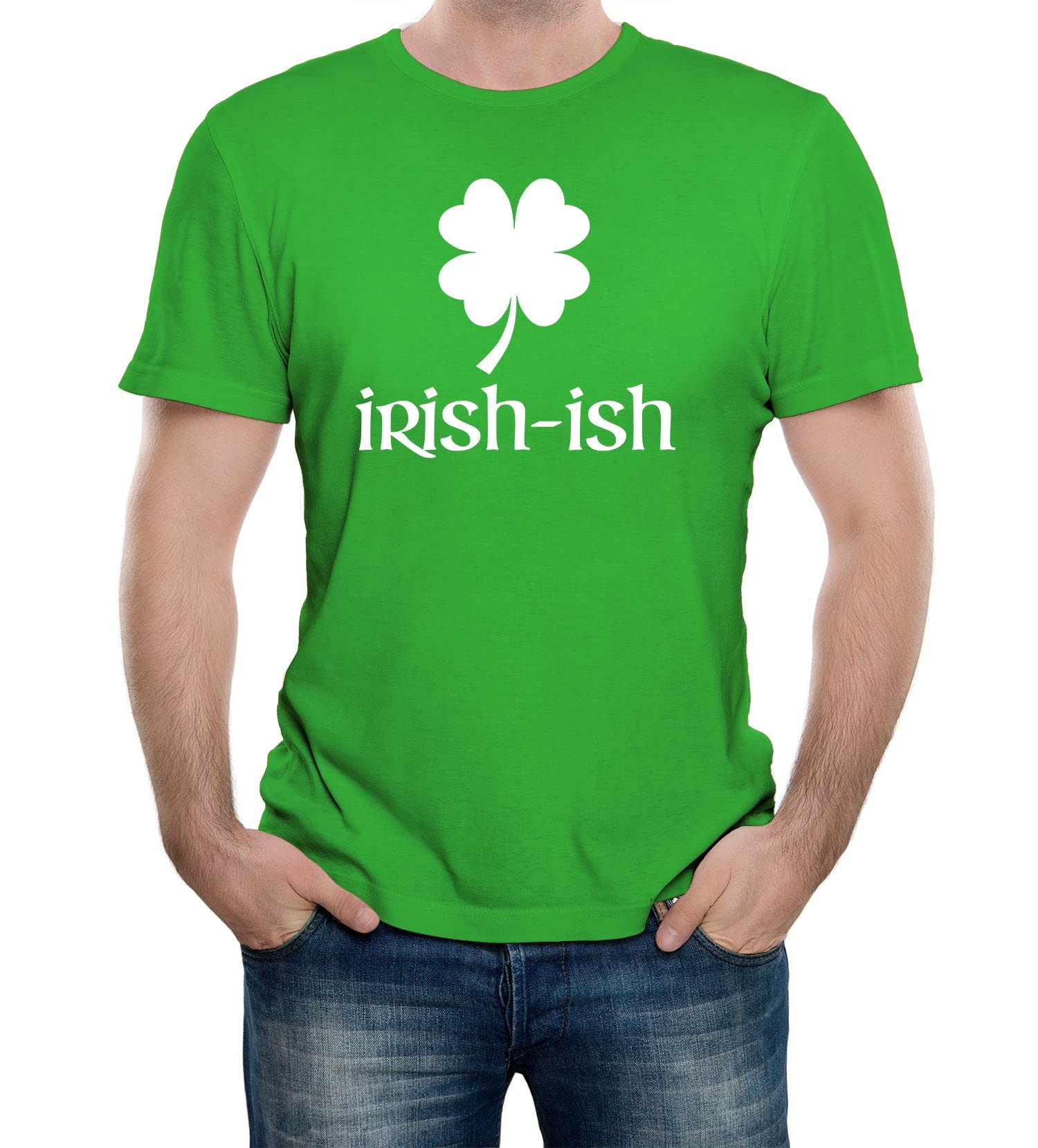 Reality Glitch Irish-Ish St Patricks Day Clover Mens T-Shirt