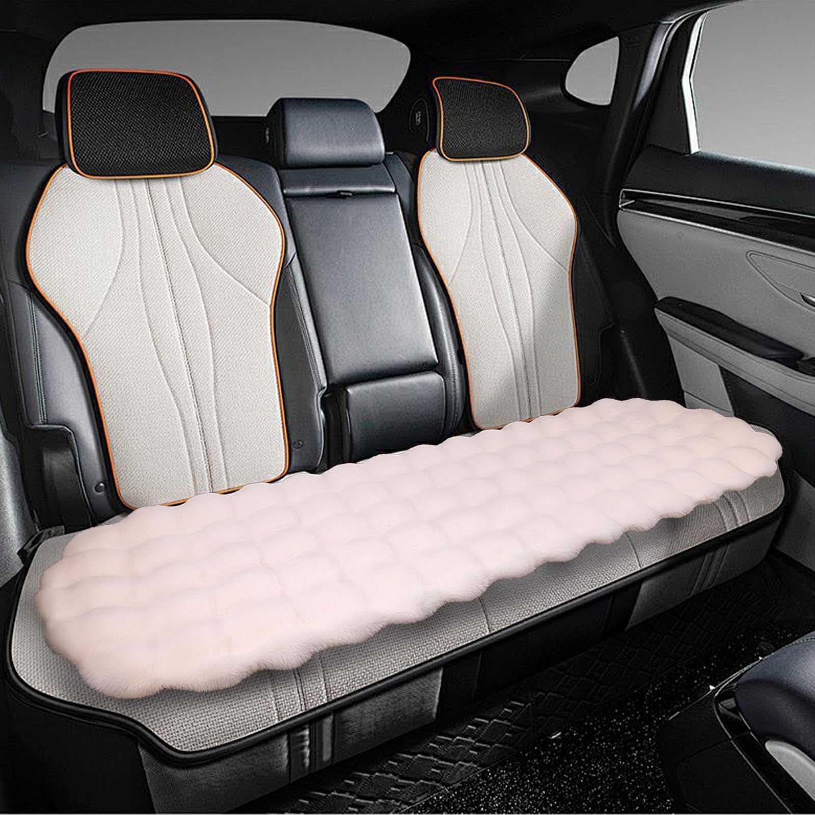 Funda de Asiento de Felpa con Tacto Suave para Toyota Prado 5seats 2010-2019, Cojín Cálido para Conducción para Asientos Delanteros y Trasero,Beige