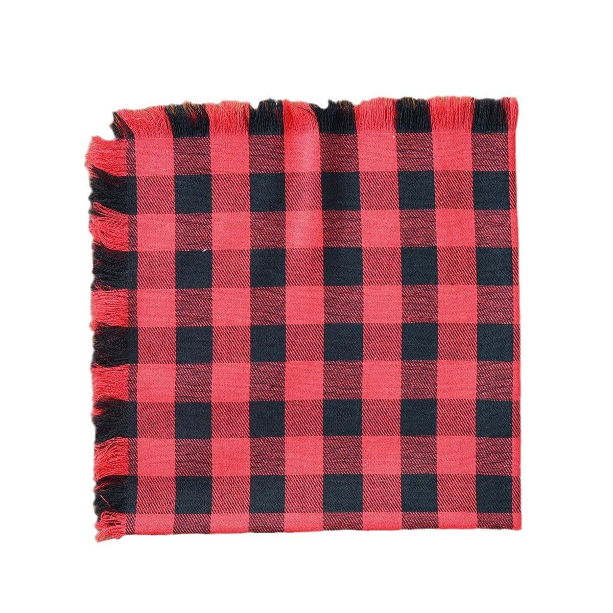 Serwetki w kratkę, 2 sztuki, 45 x 45 cm, serwetki z poliestru i bawełny, serwetki, tkaniny, serwetki stołowe, do domu, na wesele, bankiet, urodziny, imprezę, Boże Narodzenie, dekoracja stołu