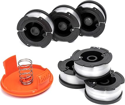 X Home AF-100 Weed Eater String Compatible with Black Decker String Trimmers, 6 Spools & 1 Cap
