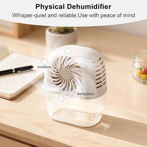 Miniatura 3 de Absorbedor de humedad con 2 tabletas de repuestos de absorción de humedad, mini deshumidificador de 15.9 oz-4 pulgadas de alto x 1.6 pulgadas de