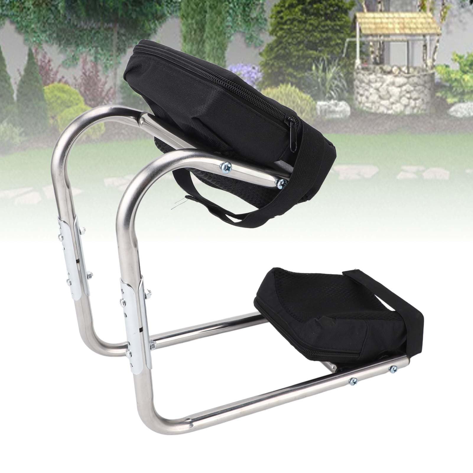 Asiento para Rodillas para Jardinería, Banco para Arrodillarse, Arrodillador para Jardín, Diseño Ergonómico de Acero Inoxidable con Soporte para Tobillo para Plantar, Desh