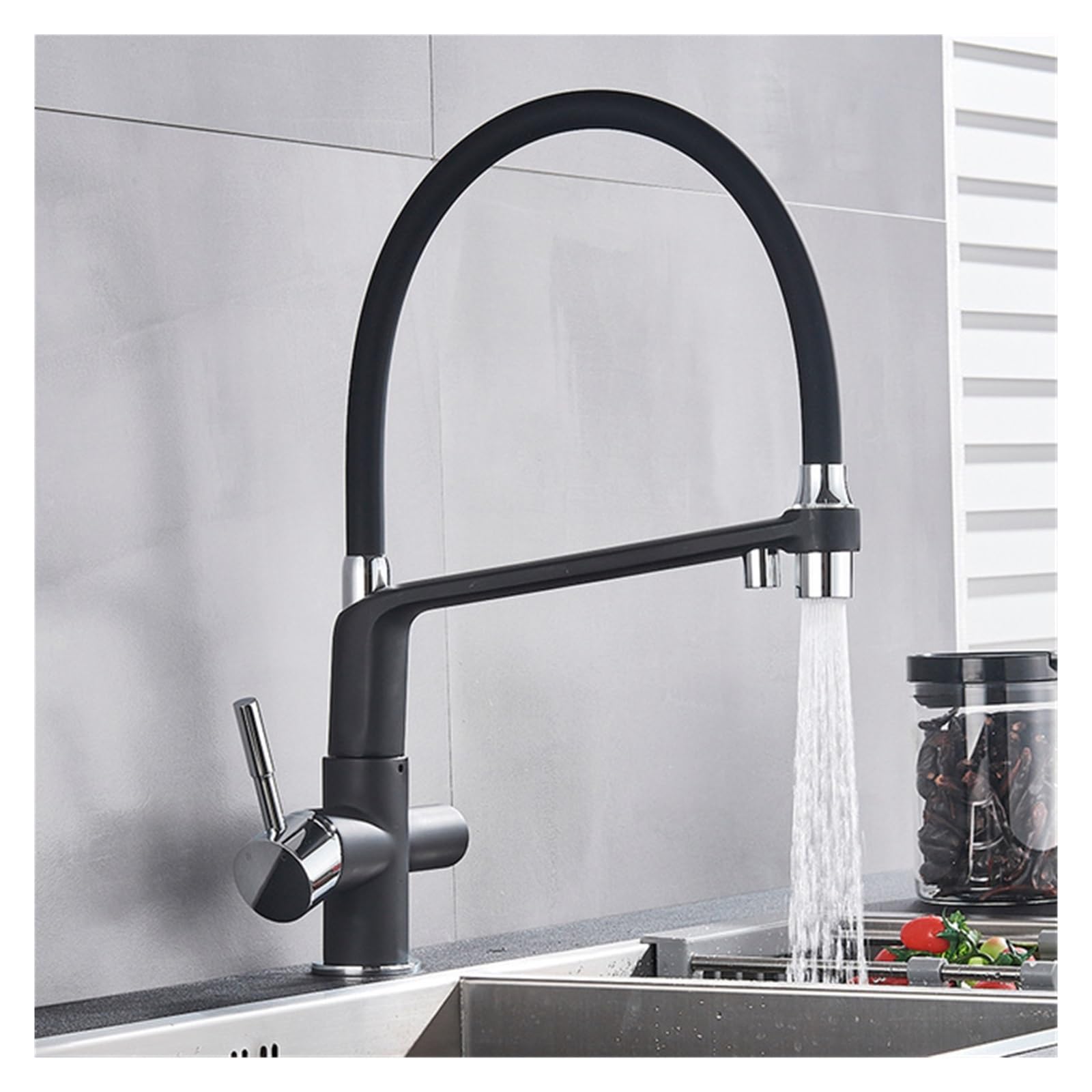 ZYCHSJXA Brushed Filtered Spout Purification Function Faucet 360 Degree Rotating Kitchen Water Crane(Brushed Gold)