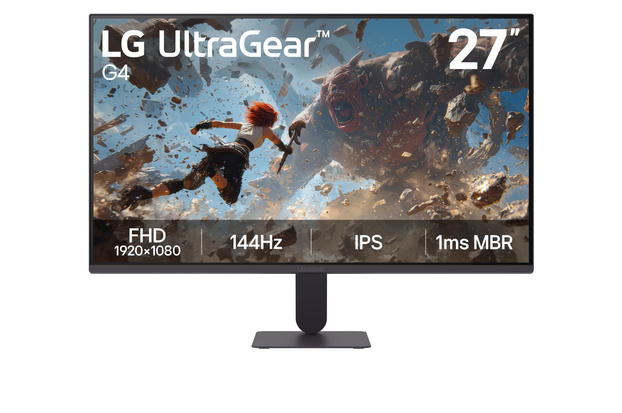LG Moniteur Gaming Ultragear™ 27G411B-B.AEU | Série G4 (2026) | 27 Pouces | IPS 16:9 | 144Hz | 1ms (MBR) | FHD 1920x1080 | sRGB 99% | HDR10 | AMD FreeSync™ et NVIDIA G-Sync™