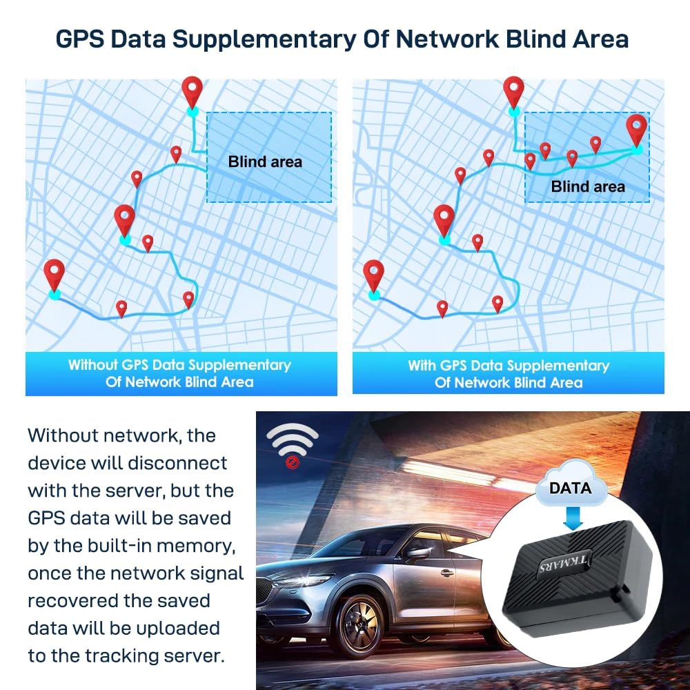 TKMARS Traceur Micro-GPS Tracker Petit Traceur GPS Le Plus Petit Appareil de Suivi GPS Traqueur Aimant pour Voiture Moto Vélo Scooter Enfants Valise Sacs TK913-4G