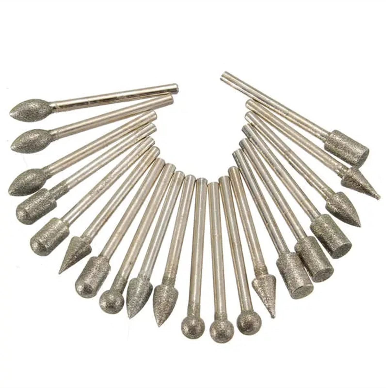 Muela Abrasiva Eléctrica de Esmeril con Vástago de 20 Piezas Dem para Kit de Accesorios de Herramientas Rotativas