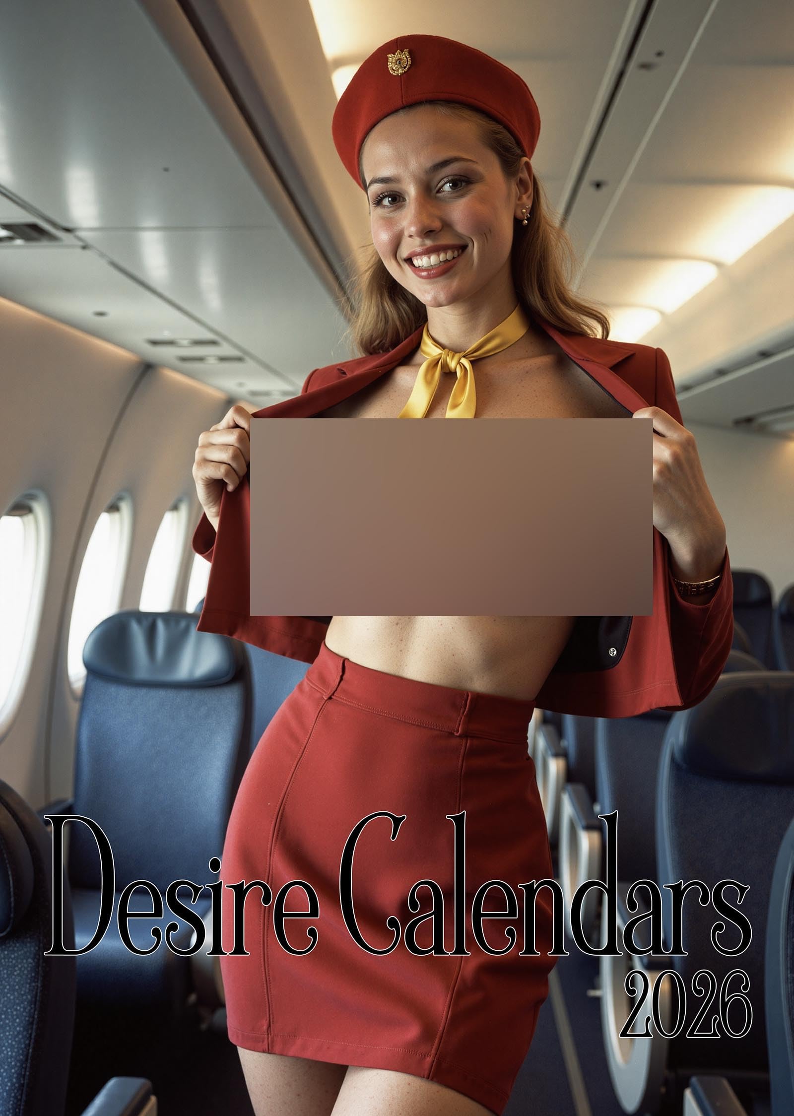 2026 Sexy Topless Wall Calendar The Stewardesses